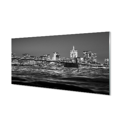 Pintura em vidro Panorama do rio Bridge