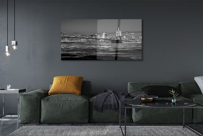 Pintura em vidro Panorama do rio Bridge