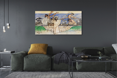 Pintura em vidro Esboce Jesus o Mar