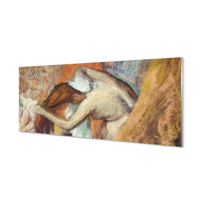Pintura em vidro Mulher em seu banheiro - Edgar Degas
