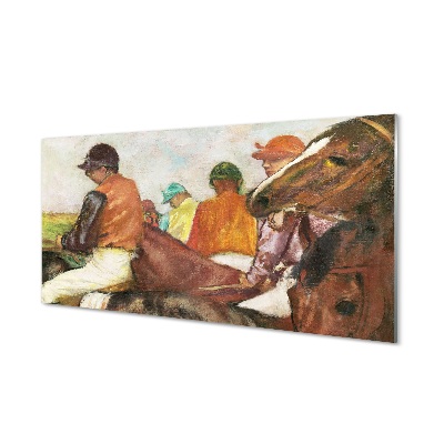 Pintura em vidro Jóqueis - Edgar Degas