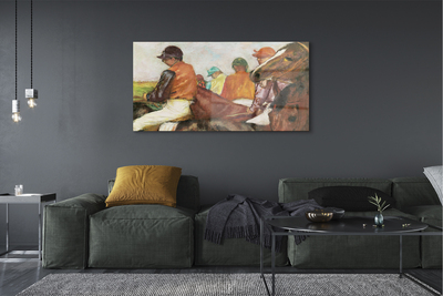 Pintura em vidro Jóqueis - Edgar Degas