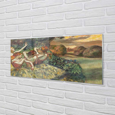 Pintura em vidro Quatro Dançarinos - Edgar Degas