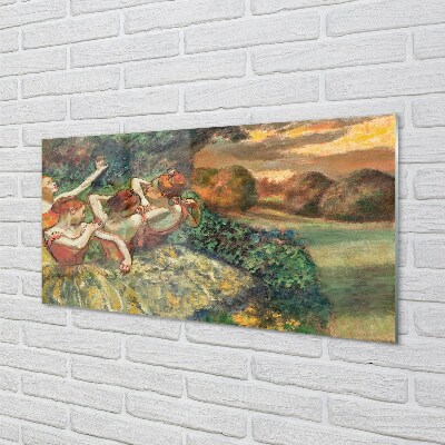 Pintura em vidro Quatro Dançarinos - Edgar Degas