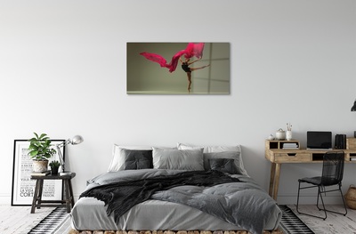 Quadro de vidro Tecido rosa bailarina