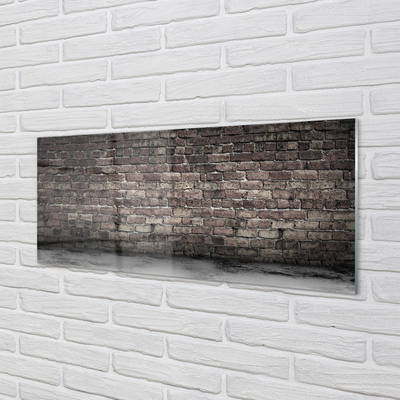 Quadro de vidro Parede de tijolos vintage