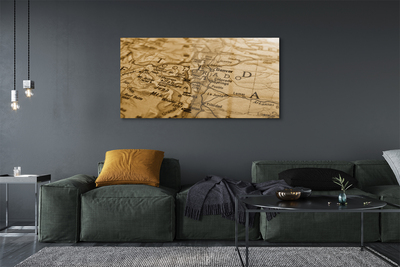 Quadro de vidro Mapa antigo