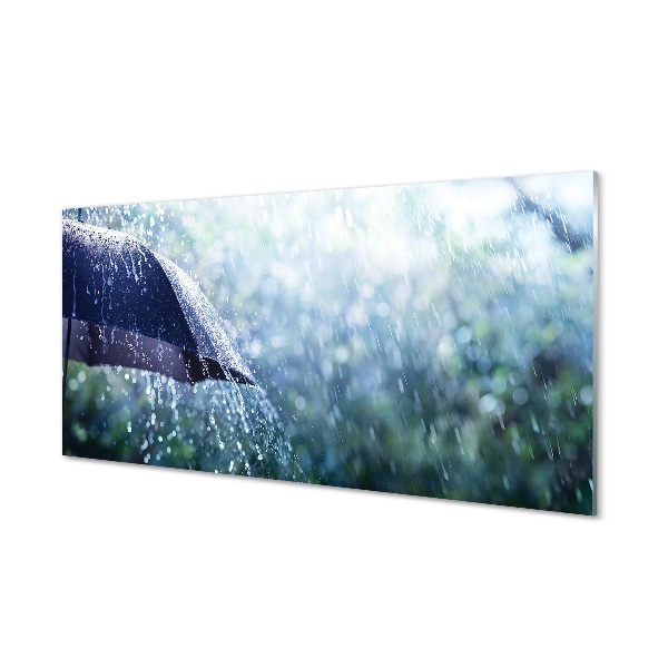 Quadro de vidro Gotas de chuva de guarda-chuva