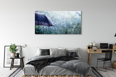 Quadro de vidro Gotas de chuva de guarda-chuva