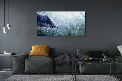 Quadro de vidro Gotas de chuva de guarda-chuva