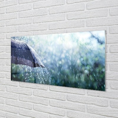 Quadro de vidro Gotas de chuva de guarda-chuva