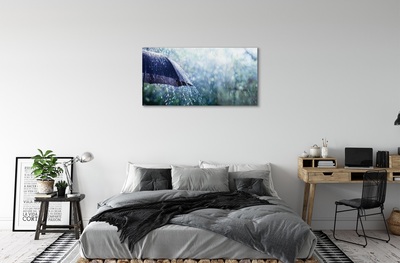 Quadro de vidro Gotas de chuva de guarda-chuva