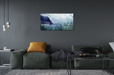 Quadro de vidro Gotas de chuva de guarda-chuva