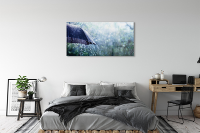 Quadro de vidro Gotas de chuva de guarda-chuva
