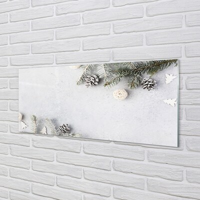 Quadro de vidro Galhos de pinha