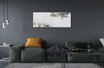 Quadro de vidro Galhos de pinha