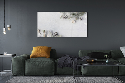 Quadro de vidro Galhos de pinha