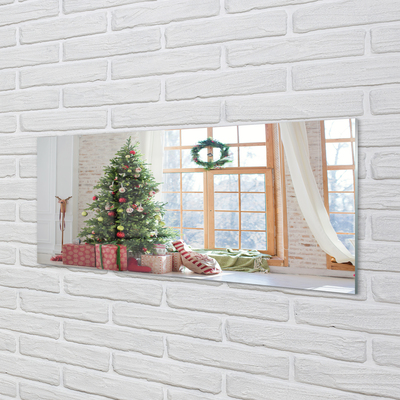 Pintura em vidro presentes de árvore de natal