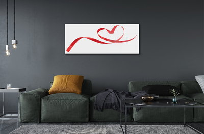 Pintura em vidro Fita de coração