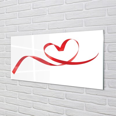 Pintura em vidro Fita de coração