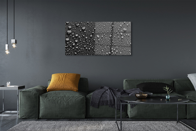 Quadro de vidro Macro gotas de água