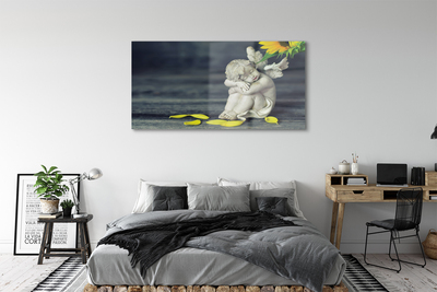 Quadro de vidro Anjo Adormecido Girassol