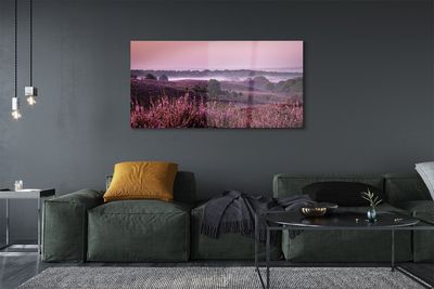 Pintura em vidro Campo de urze