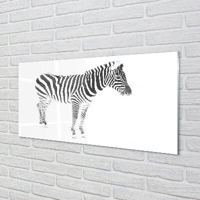Pintura em vidro zebra pintada