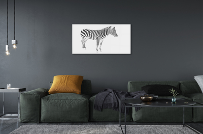Pintura em vidro zebra pintada