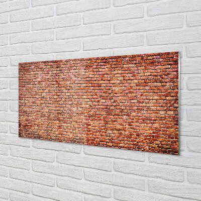 Pintura em vidro parede de tijolos