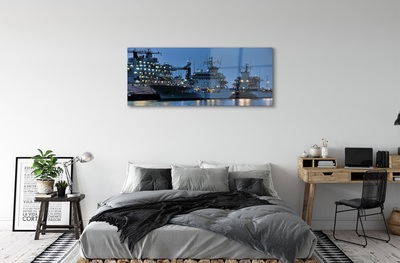 Quadro de vidro Navios mar céu