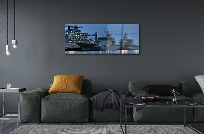 Quadro de vidro Navios mar céu