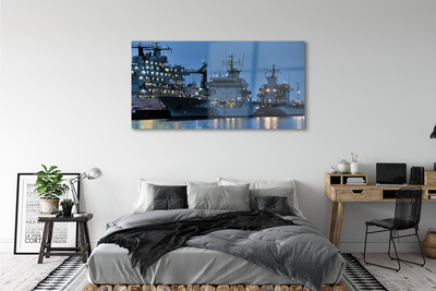 Quadro de vidro Navios mar céu