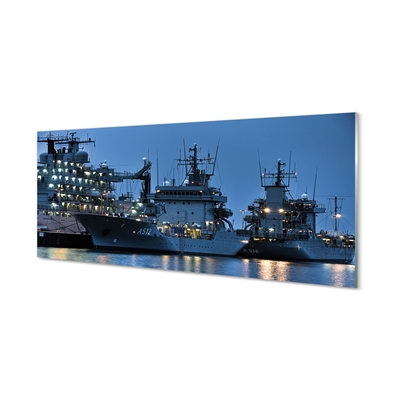 Quadro de vidro Navios mar céu