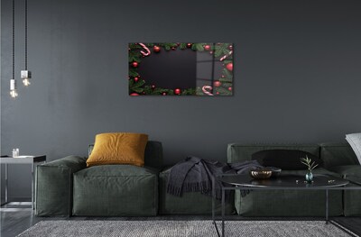 Quadro de vidro Galhos, enfeites, pirulitos