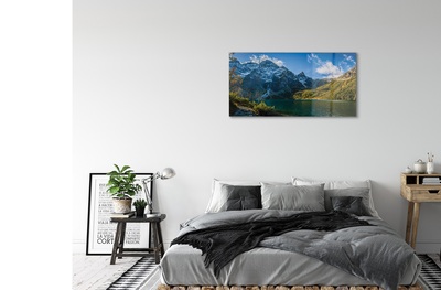 Pintura em vidro Lago de montanha