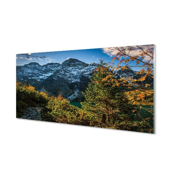 Quadro de vidro Lago de montanha