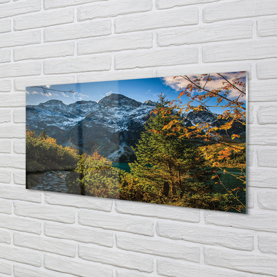 Quadro de vidro Lago de montanha