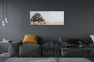Pintura em vidro Árvores de Natal, presentes, decorações