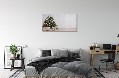 Pintura em vidro Árvores de Natal, presentes, decorações