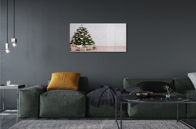 Pintura em vidro Árvores de Natal, presentes, decorações