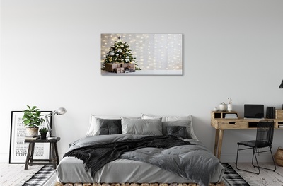 Quadro de vidro Árvores de Natal, presentes, decorações