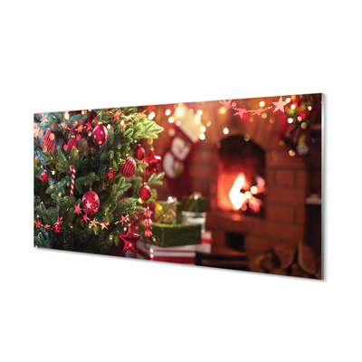 Quadro de vidro Presentes de enfeites de árvore de Natal