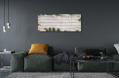 Pintura em vidro Galhos de lâmpada de madeira