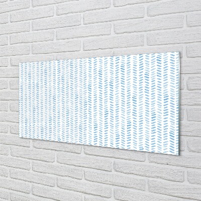 Quadro de vidro Listras azuis em espinha de peixe
