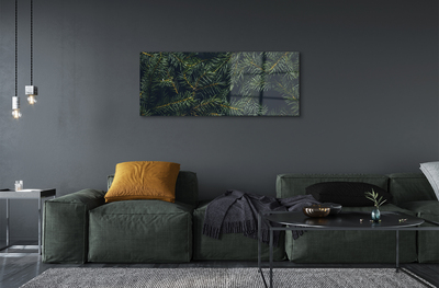 Quadro de vidro galhos de árvores de natal