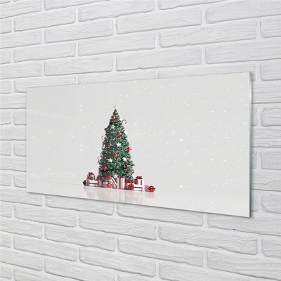 Pintura em vidro Árvores de Natal, presentes, decorações