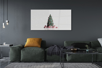 Pintura em vidro Árvores de Natal, presentes, decorações