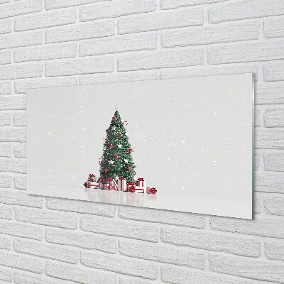 Pintura em vidro Árvores de Natal, presentes, decorações