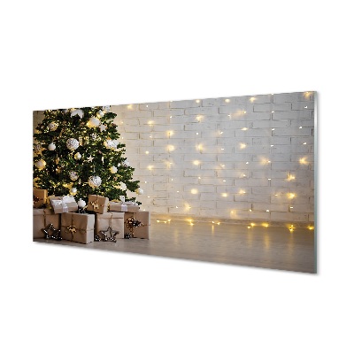Quadro de vidro Árvores de Natal, presentes, decorações